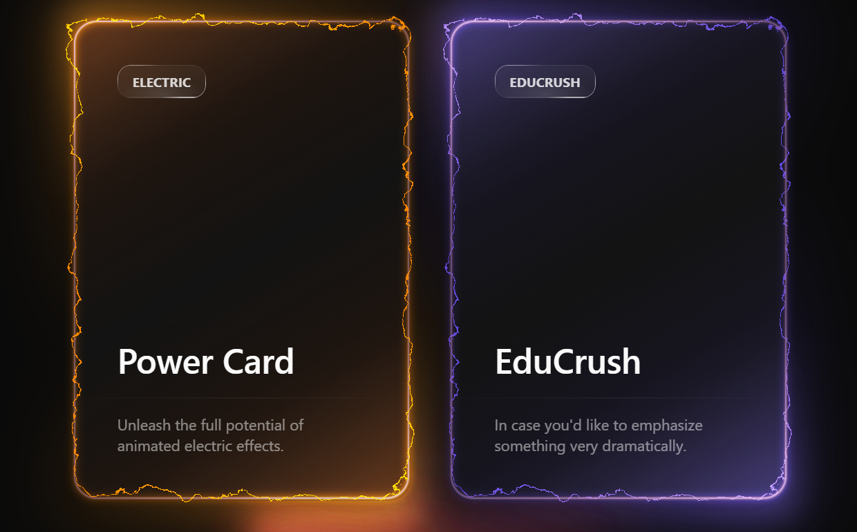 Animated Electric Card